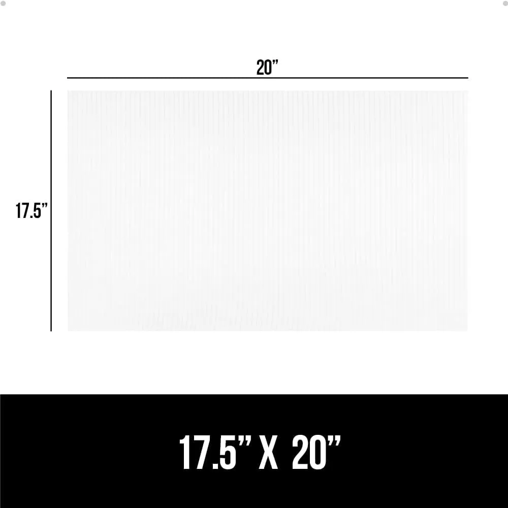 GORILLA GRIP DuraGuard Shelf Liner, 17.5x20 Non-Adhesive Cabinet Liners for Kitchen Drawers, Shelves, Refrigerator, Pantry Storage, Bathroom Closet, Durable Waterproof BPA Free Ribbed Plastic, Clear