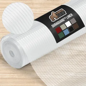 GORILLA GRIP DuraGuard Shelf Liner, 17.5x20 Non-Adhesive Cabinet Liners for Kitchen Drawers, Shelves, Refrigerator, Pantry Storage, Bathroom Closet, Durable Waterproof BPA Free Ribbed Plastic, Clear