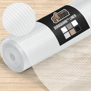 GORILLA GRIP DuraGuard Shelf Liner, 24x30 Non-Adhesive Cabinet Liners for Kitchen Drawers, Shelves, Refrigerator, Pantry Storage, Bathroom Closet, Durable Waterproof BPA Free Ribbed Plastic, Clear