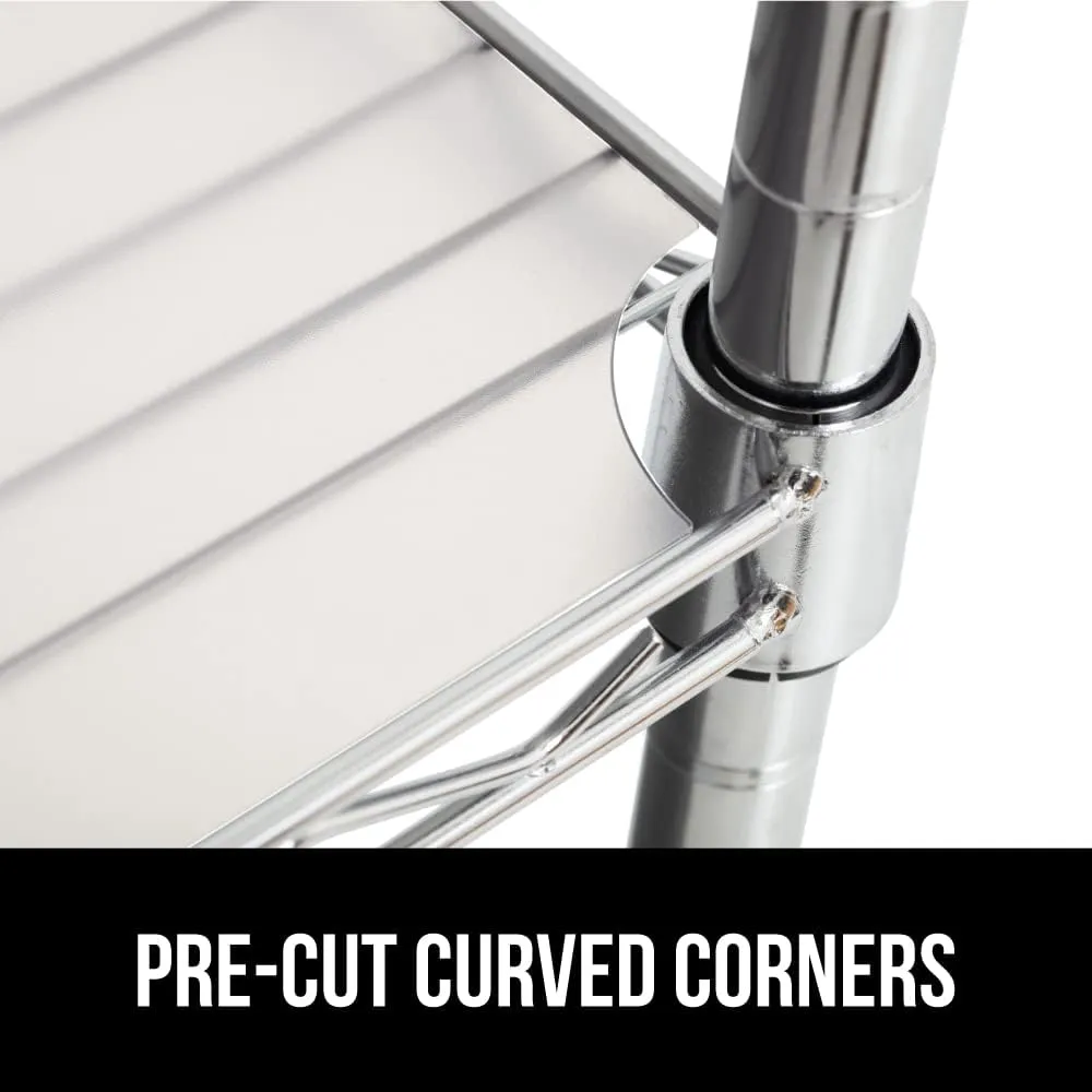 GORILLA GRIP ShelfGuard Wire Shelf Liner Compatible with Amazon Basics Shelving Unit, Set of 4 Waterproof Liners for Organizing Metal Rack Shelves, Kitchen Cabinets, Cupboard, Pantry, 14x36 Clear