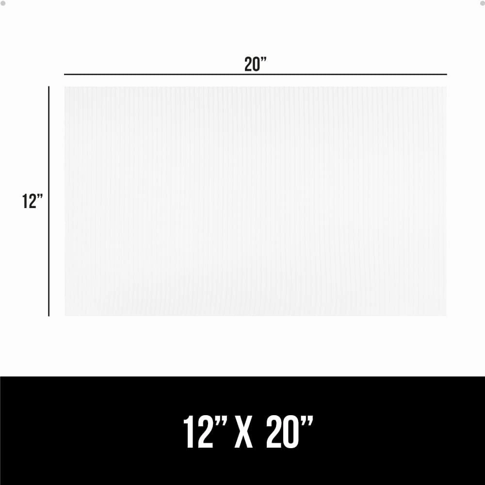 GORILLA GRIP DuraGuard Shelf Liner, Non-Adhesive Cabinet Liners for Kitchen Drawers, Shelves, Refrigerator, Pantry Storage, Bathroom Closet, Durable Waterproof BPA Free Ribbed Plastic, 12x20 Clear