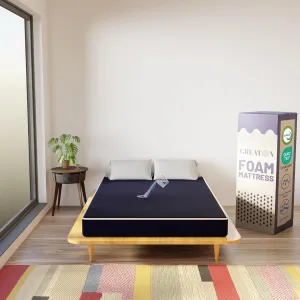 Greaton, 5-Inch Medium Firm Water Resistance Nylon Vinyl Foam Mattress, Noiseless, Soft Cloud Feeling, Body Heat Reflection, Good for Hospital and Camp, Full, Blue