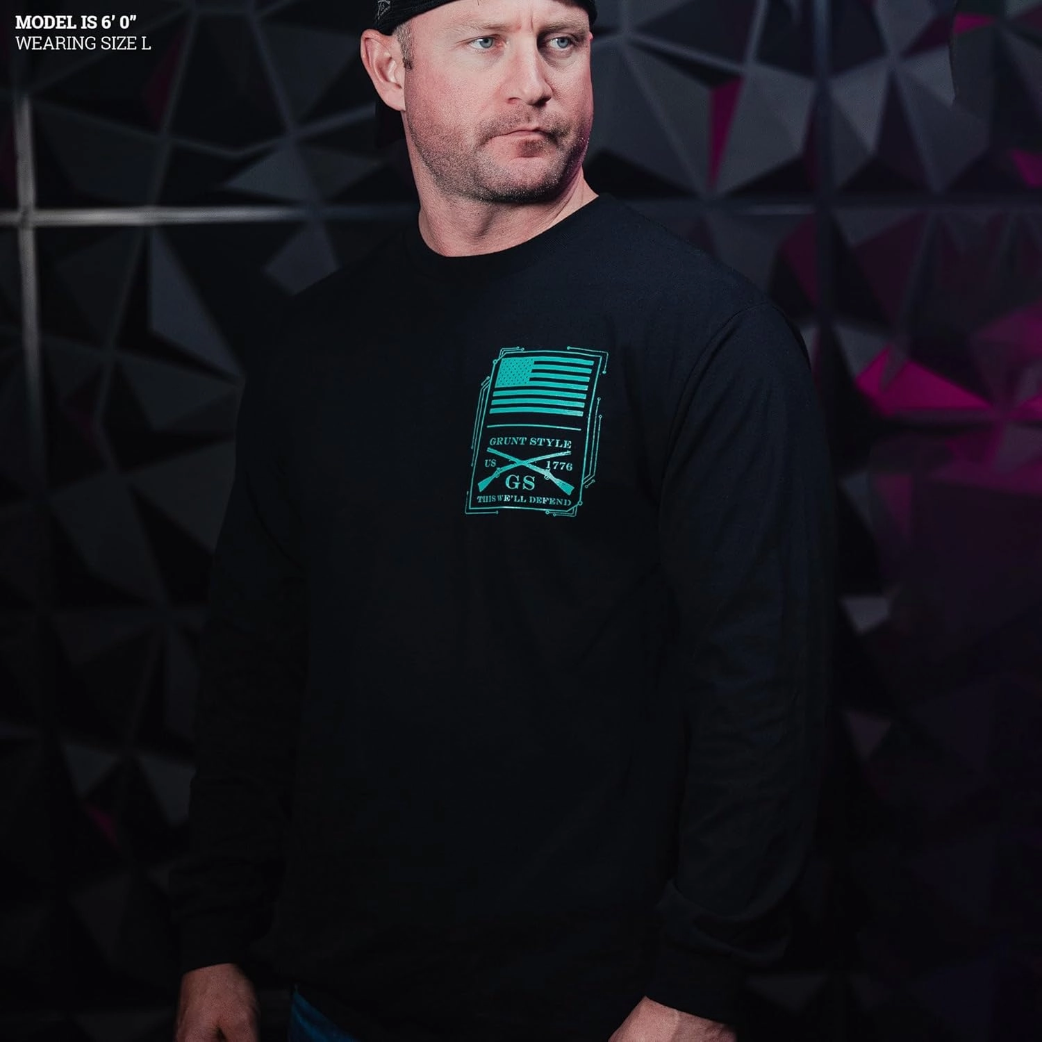 Grunt Style Circuit Skull Men's Long Sleeve T-Shirt