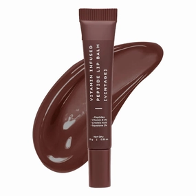 GT Vitamin-Infused Peptide Tinted Lip Balm - Vintage | 24 Hrs Moisturization | Hydrates, Plumps & Repairs Moisture Barrier | Women | Vegan & Paraben Free | Plumish Brown Shade - 10g