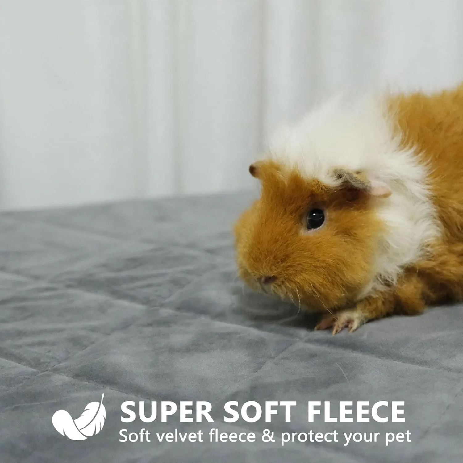 Guinea Pig Bedding, Fleece Cage Liner, Midwest 49x24 in 2Pack, Super Absorbent & Odor Control & Waterproof & Reusable Washable Guinea Pig Liner, Pee Pad Mat for Small Animal, Rabbit, Bunny