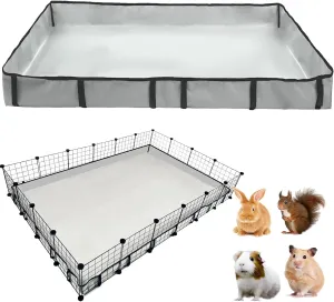Guinea Pig Cage Liner Tarp Bottom Waterproof and Washable Base Also for Rabbits, Bunny, Chinchesillas, Hedgehog, Ferrets and Other Small Animals(48x72 inches)