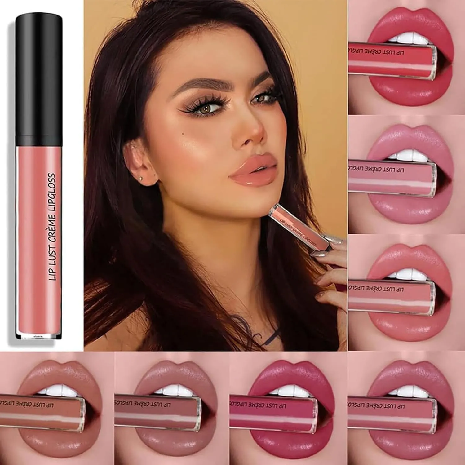 Hailnrothwad Lipstick, 12 Colors Cream Texture Lipstick, New Lip Plumper Gloss, Waterproof Long Lasting Moist Lip Gloss Plumper Liquid Lipstick, Long-Lasting Moisturizing