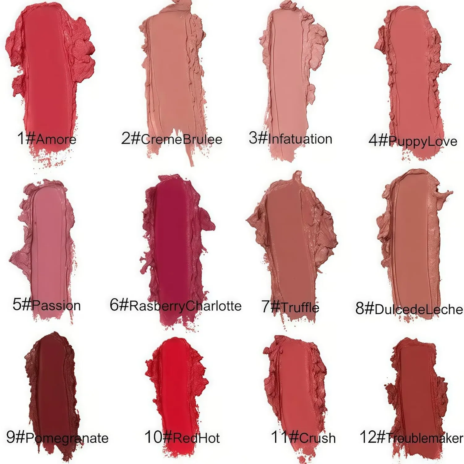 Hailnrothwad Lipstick, 2025 New Lip Plumper Gloss, 12 Colors Cream Texture Lipstick Waterproof, Non-Fading, Non-Stick to Cup, Long-Lasting Moisturizing. (A11#)