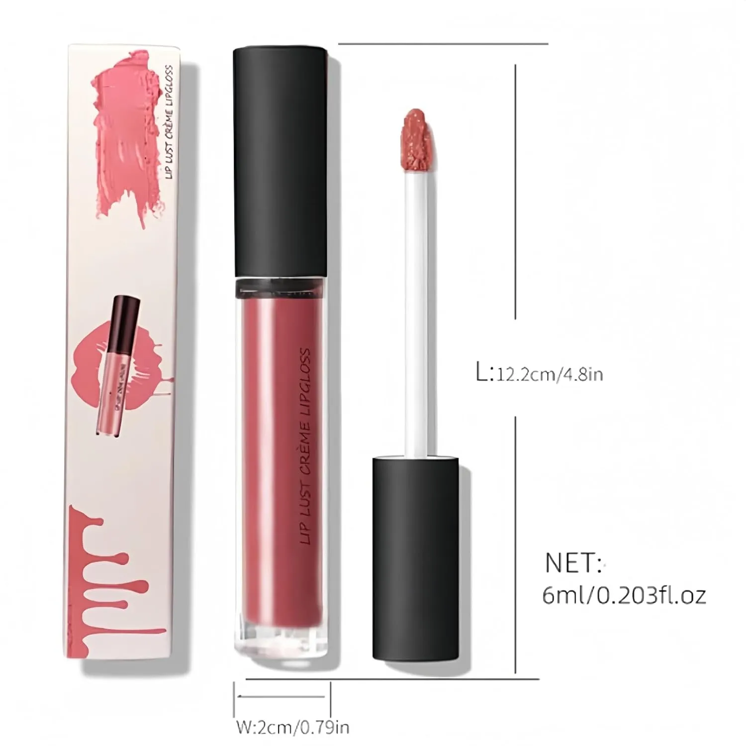 Hailnrothwad Lipstick, 2025 New Lip Plumper Gloss, 12 Colors Cream Texture Lipstick Waterproof, Non-Fading, Non-Stick to Cup, Long-Lasting Moisturizing. (A11#)