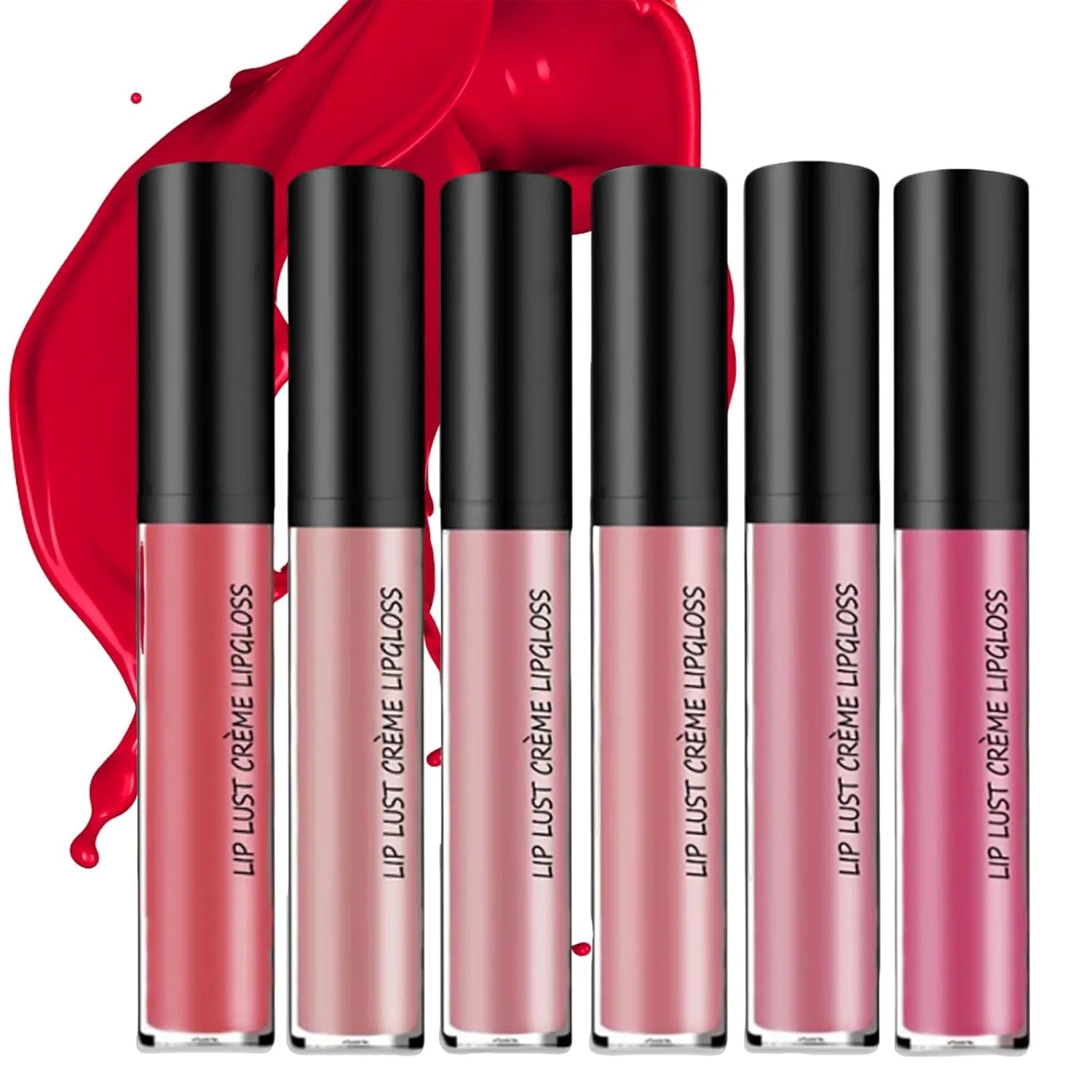 Hailnrothwad Lipstick, Hailnrothwad Lip Gloss, Hailnrothwad 12 Colors Cream Texture Lipstick, Non-stick to Cup, Non-fading, Long-Lasting Moisturizing (01#-06#)