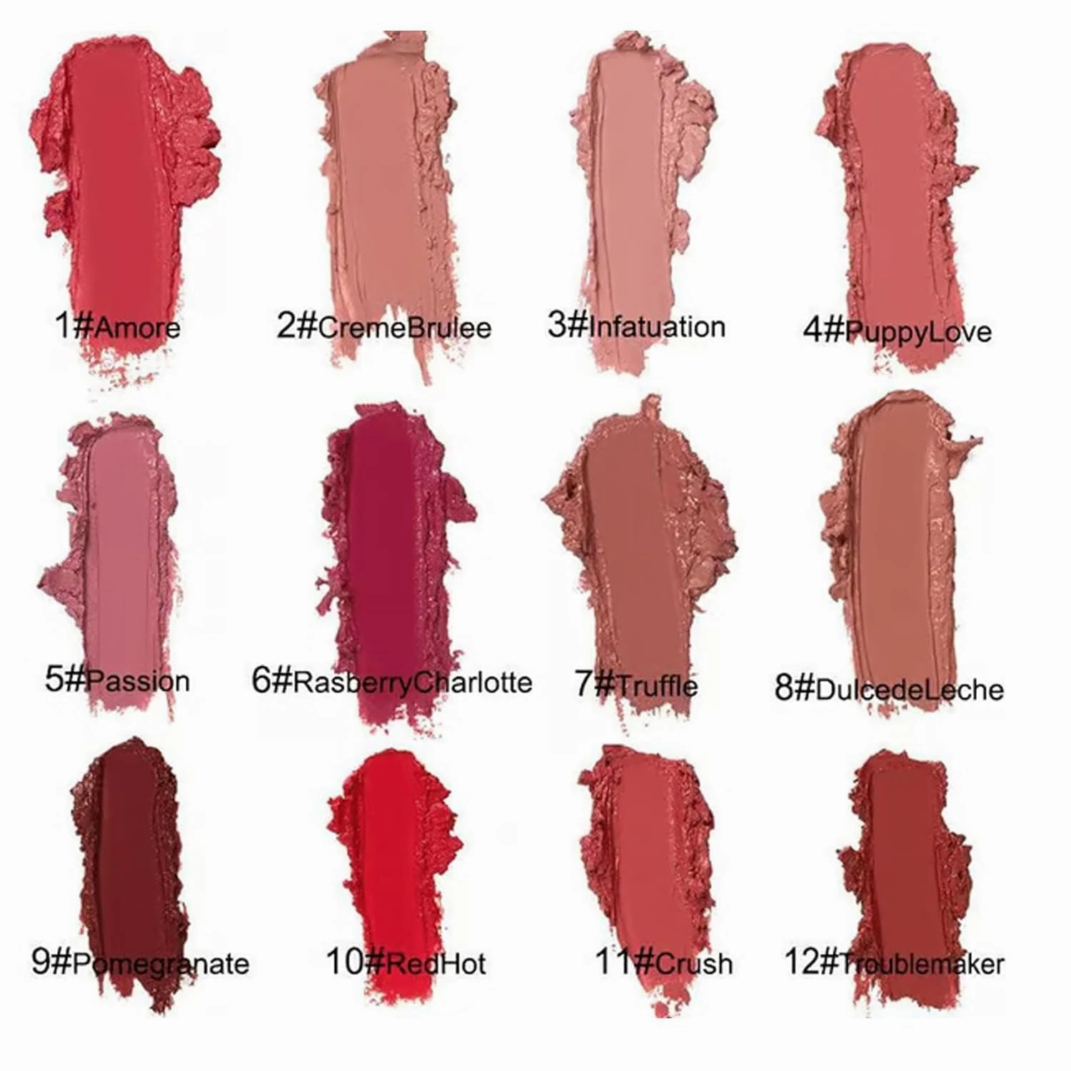 Hailnrothwad Lipstick, 12 Colors Cream Texture Lipstick, 2025 New Upgrade Lip Plumper Gloss, Waterproof, Non-stick to Cup, Non-fading, Long-Lasting Moisturizing (#4)