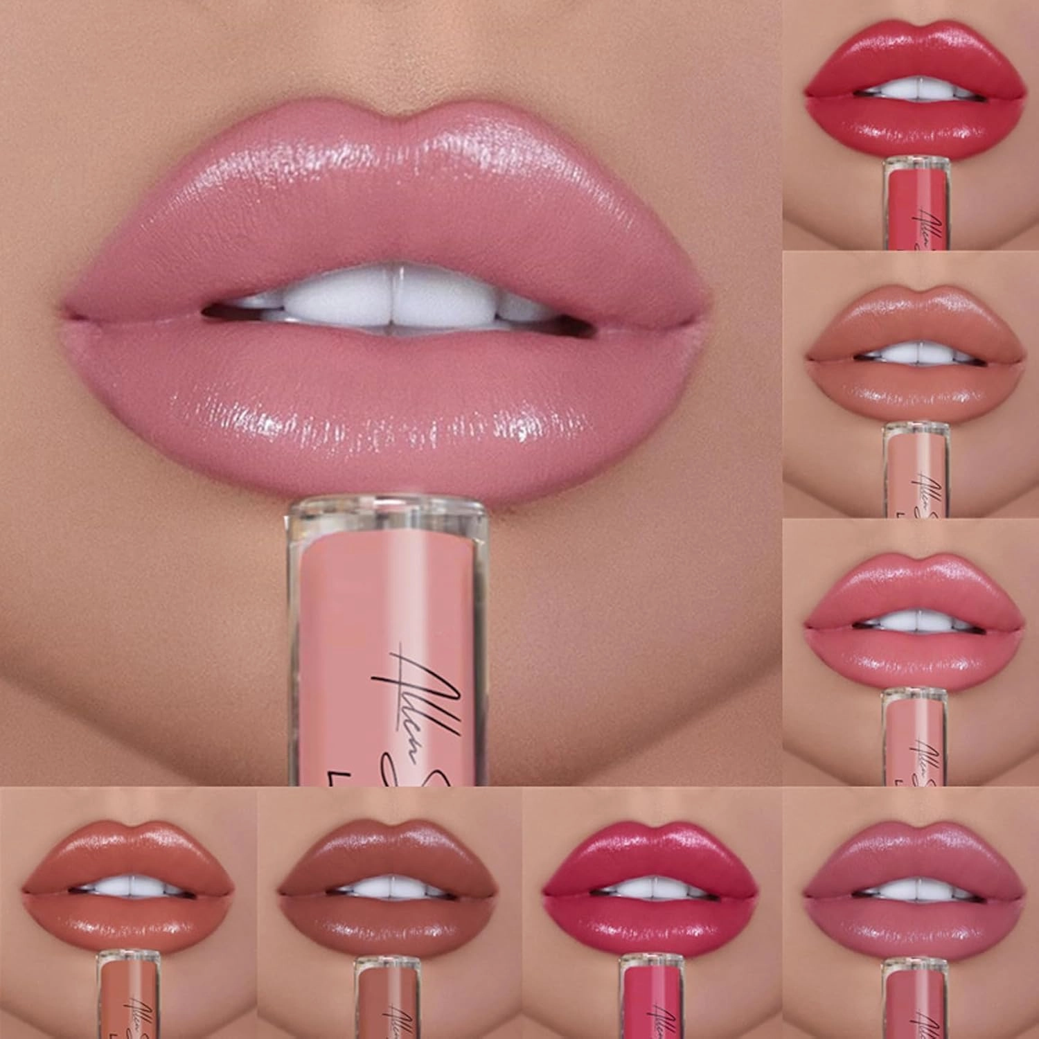 Hailnrothwad Lipstick, 12 Colors Cream Texture Lipstick, Moisturizing Non-Drying Lip Glaze, Long-Lasting Lip Plumper Gloss (1 set 12pcs)