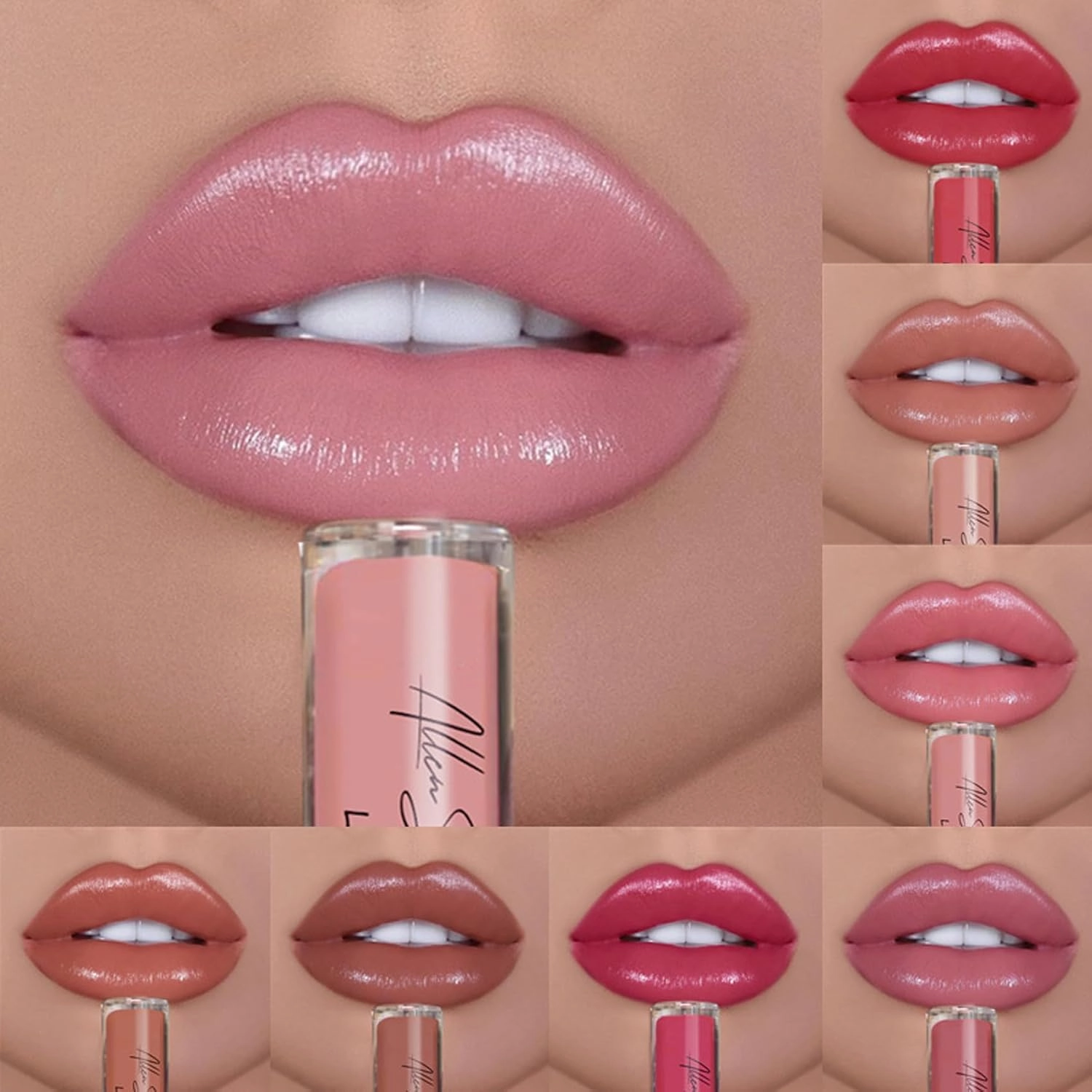 Hailnrothwad Lipstick, 12 Colors Cream Texture Lipstick, Waterproof Brillo De Labios En Crema De 12 Colores (#8)