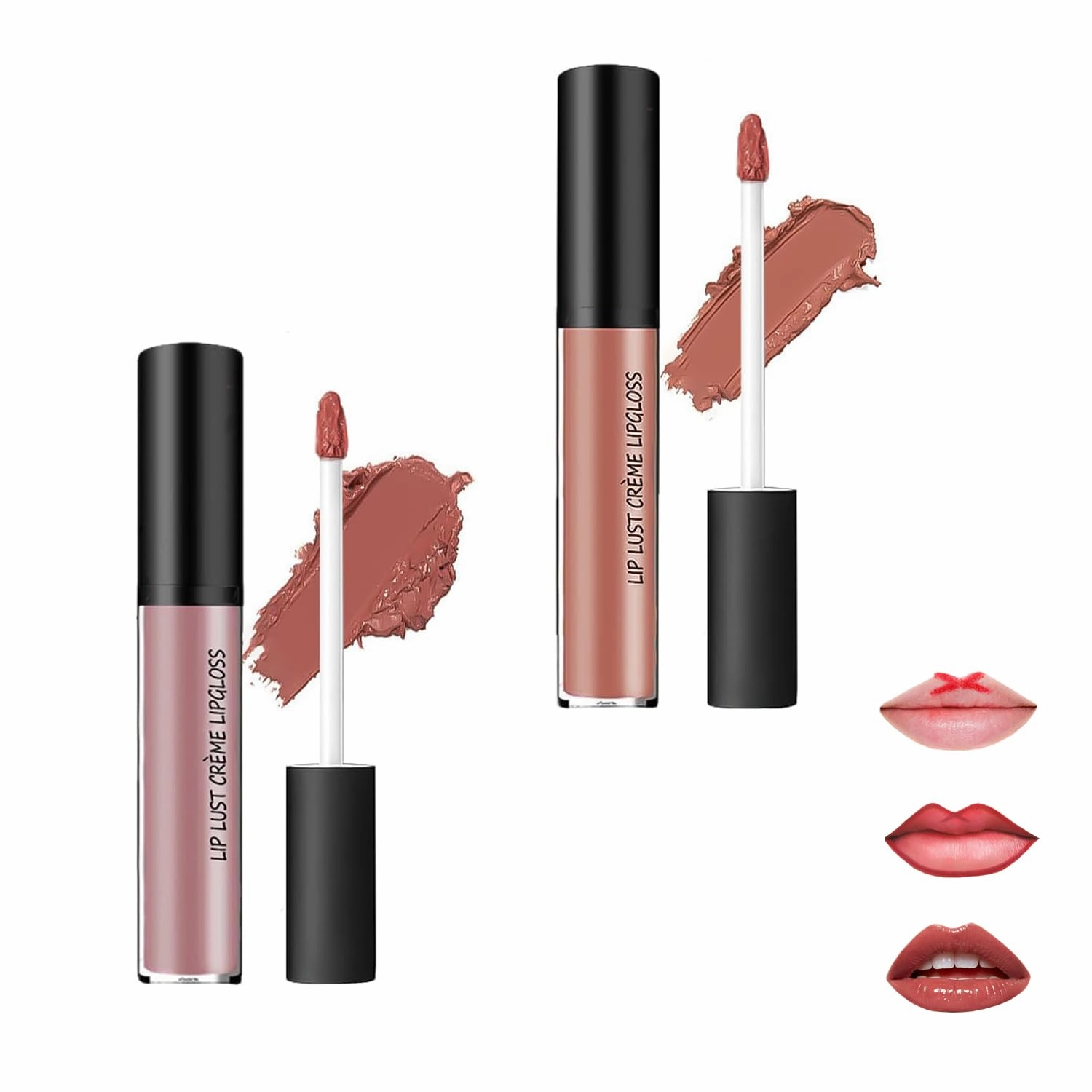 Hailnrothwad Lipstick, Hailnrothwad 12 Colors Cream Texture Lipstick, Brillo De Labios En Crema De 12 Colores, Lip Plumper Gloss, Long Lasting Moisturizing Waterproof Liquid Lip Stick for Women