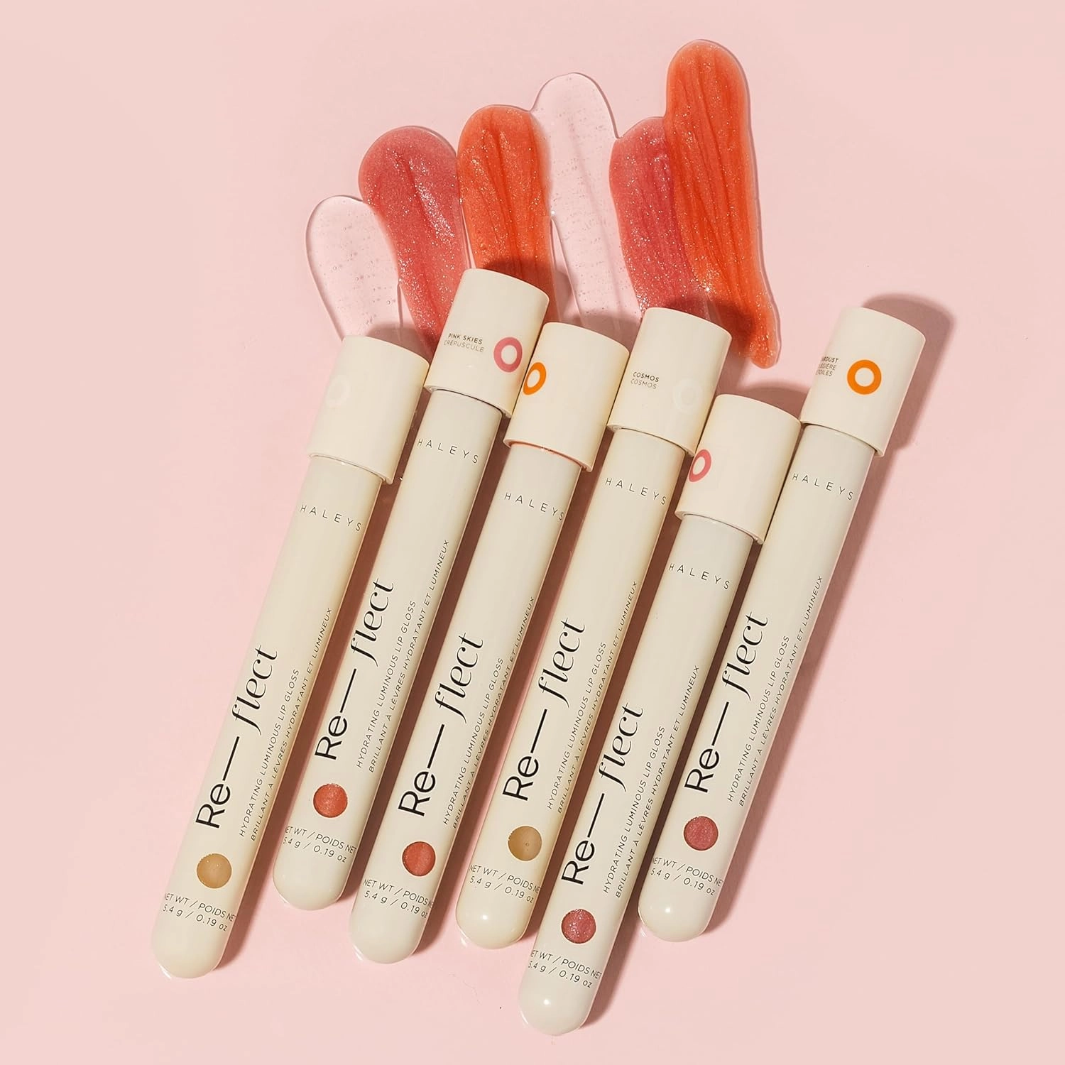 HALEYS Hydrating Luminous Lip Gloss (Cosmos), Re-flect and hydrate, nourish, non-sticky, weightless, Phenoxyethanol-free, peppermint oil-infused, Vegan and Cruelty-free