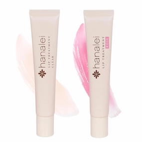 Hanalei Kukui Oil Lip Treatment Bundle (Clear and Rose) | Made with Kukui Oil, Shea Butter, Agave, and Grapeseed Oil, Soothe Dry Lips (Cruelty free, Paraben free)