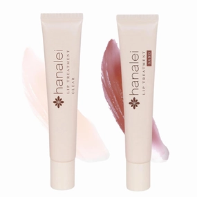 Hanalei Lip Treatment 2-Pack Bundle (Clear and Sand) | Made with Kukui Oil, Shea Butter, Agave, and Grapeseed Oil, Soothe Dry Lips (Cruelty free, Paraben free)