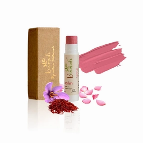 Handmade & 100% Natural 3in1 Lip Balm (Lip Tint | Cheek Tint | Eye Shadow) made with Rose & Saffron Essential oil | Best for Dry, Damaged & Chapped Lips | Hydrates & Moisturizes (Love Lip)