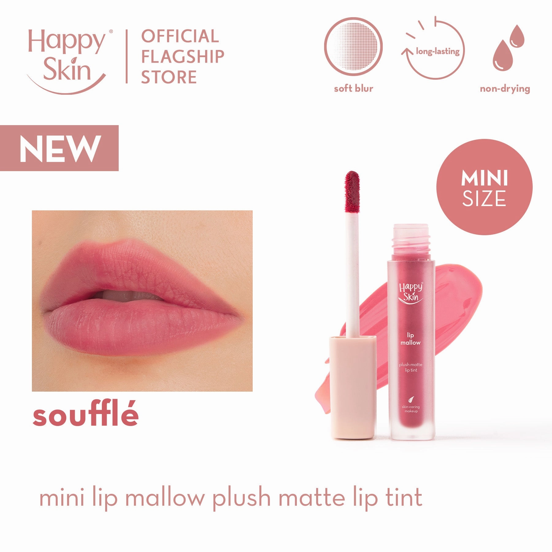 Happy Skin Mini Lip Mallow Plush Matte Lip Tint