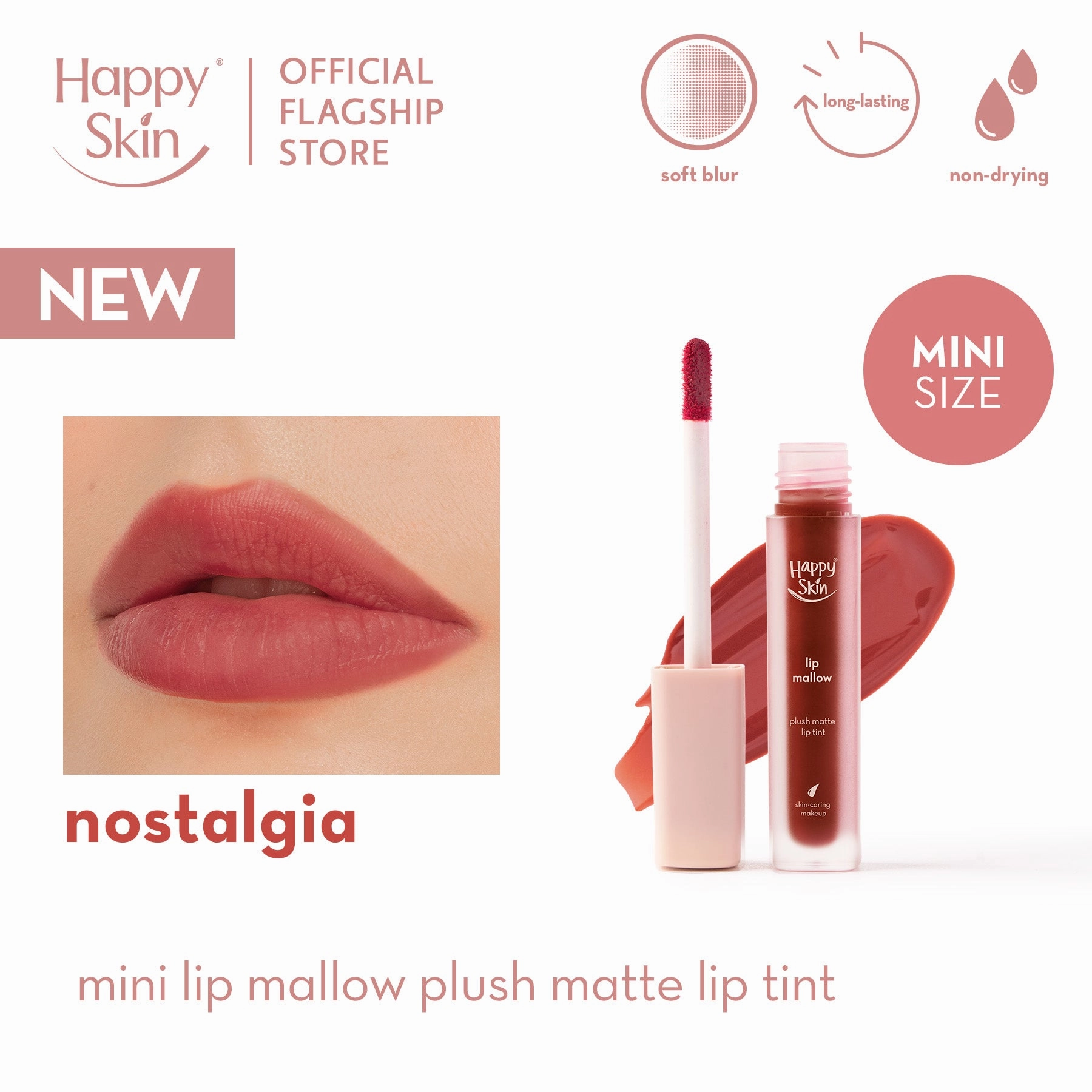 Happy Skin Mini Lip Mallow Plush Matte Lip Tint