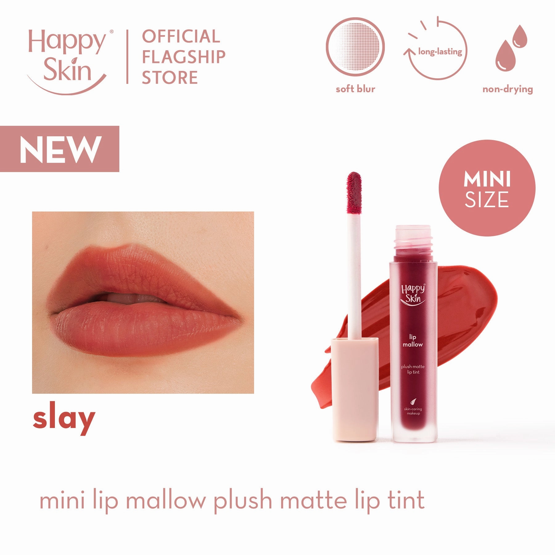 Happy Skin Mini Lip Mallow Plush Matte Lip Tint