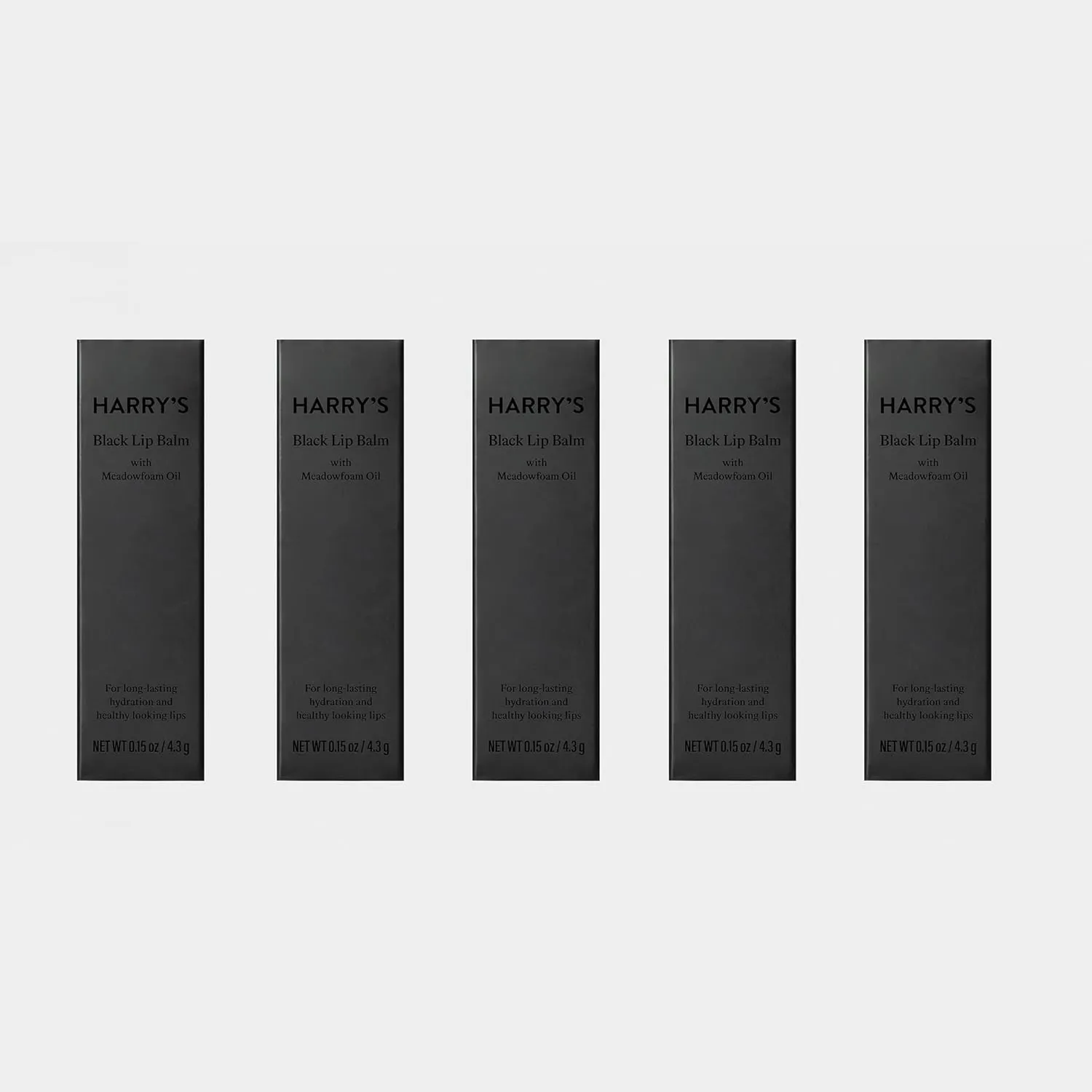 Harry's Black Lip Balm for Men - (5 Pack) Hydrating Men's Lip Balm with Natural Finish - Korean Skincare Technology with Meadowfoam Oil