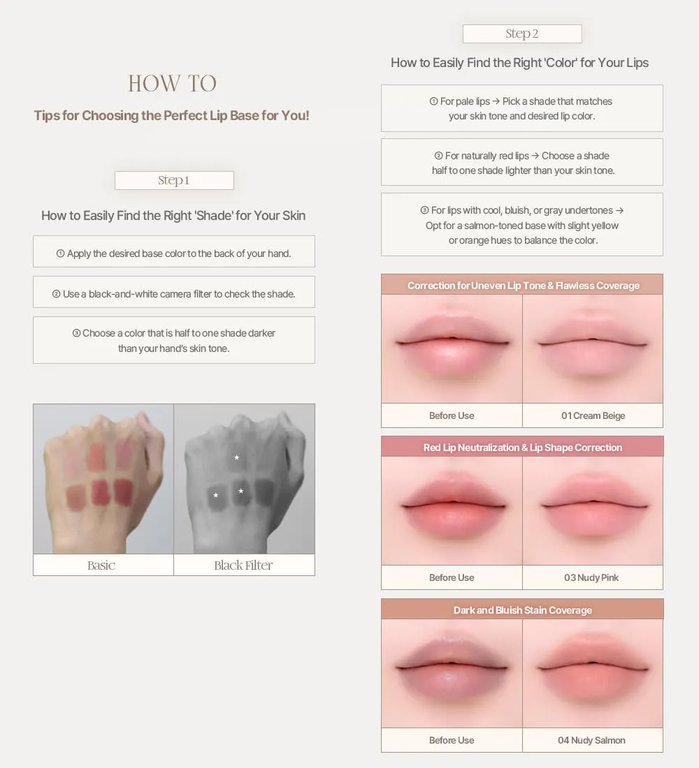 Heart Percent Dote On Mood All Cover Lip Base, Comfortable & Flawless Lip Tone & Texture Correction w/Lightweight Texture, #06. Fig Brown