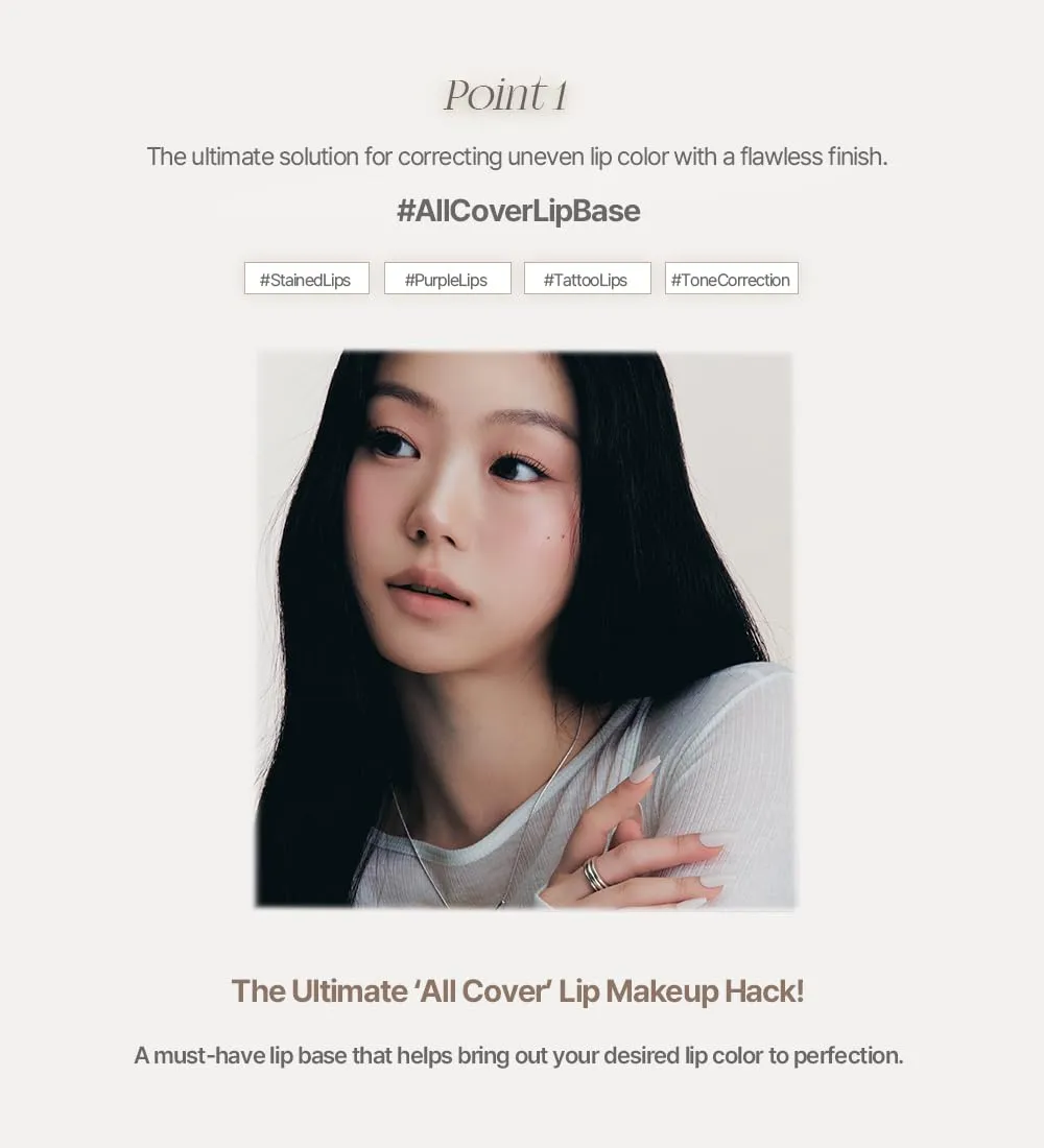 Heart Percent Dote On Mood All Cover Lip Base, Comfortable & Flawless Lip Tone & Texture Correction w/Lightweight Texture, #06. Fig Brown