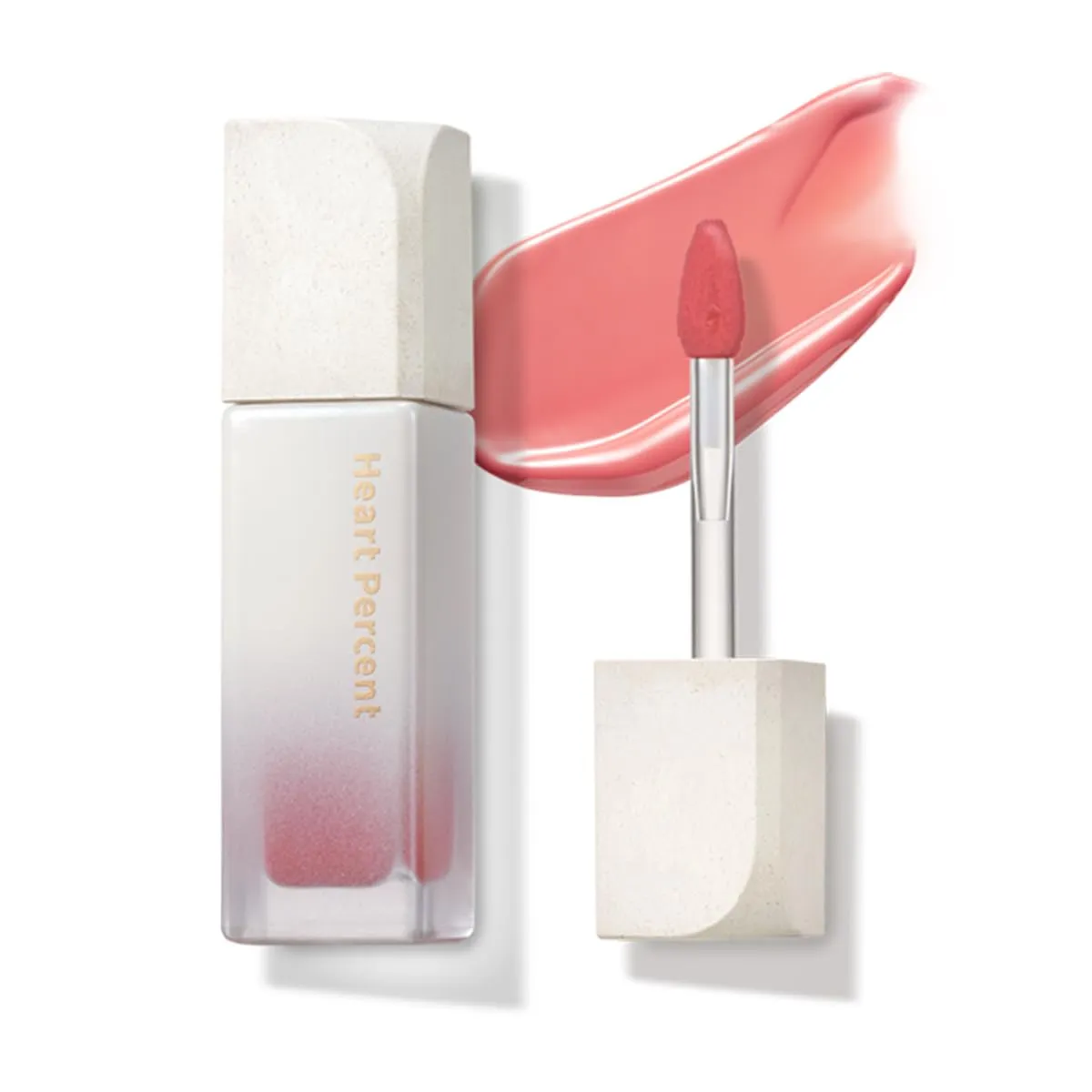Heart Percent Dote On Mood Pure Glow Tint, Watery & Lightweight Moisturizing Lip Stain Long Lasting Liquid Lipstick 6.8g, #01. Peach Coral