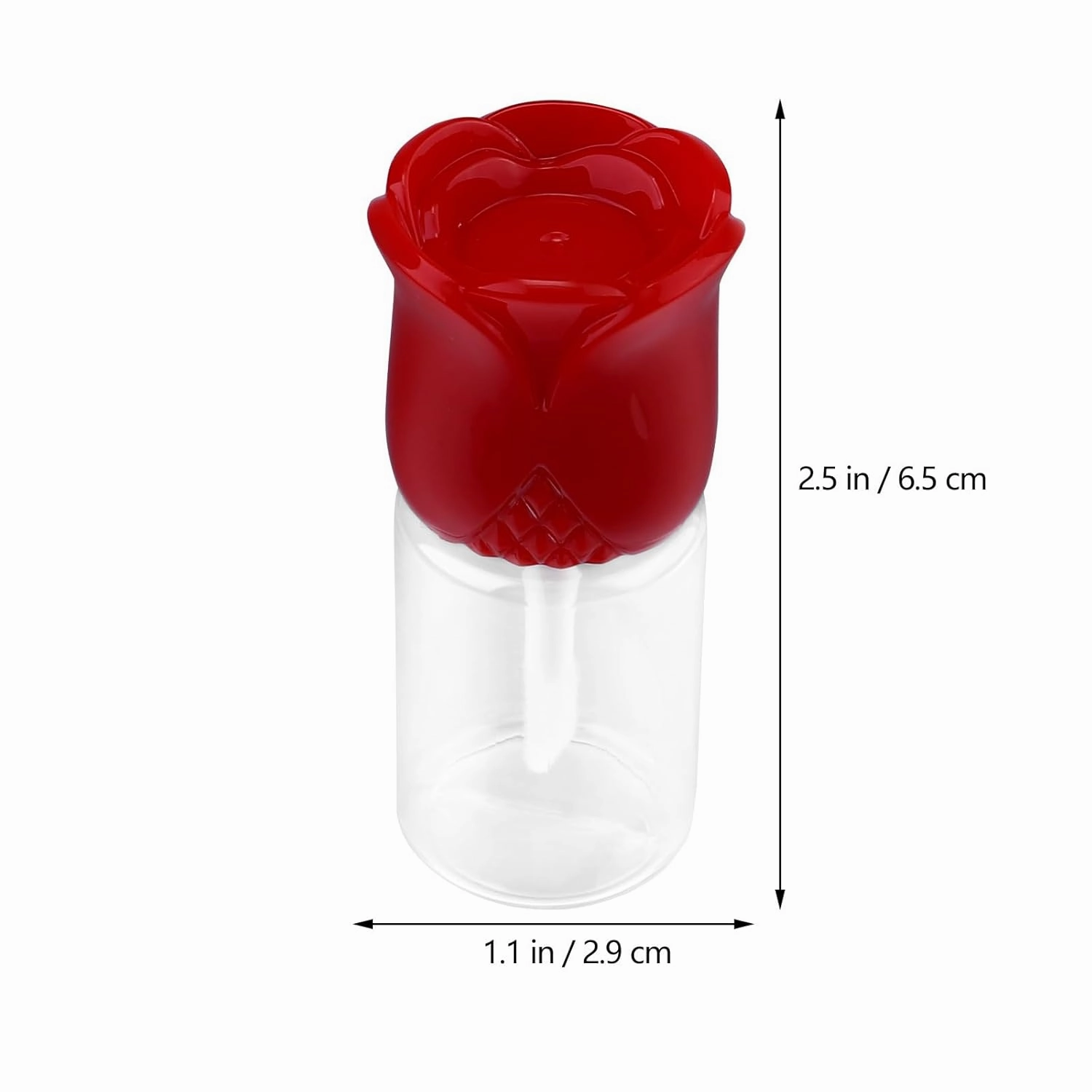 Hemoton 15pcs Rose Cover Lip Glaze Tube Lip Gloss Bottles Sample Containers DIY Lip Balms Tube Clear Gloss Lip Gloss Clear Lip Gloss Containers Bulk Lip Gloss Filling Luster Plastic