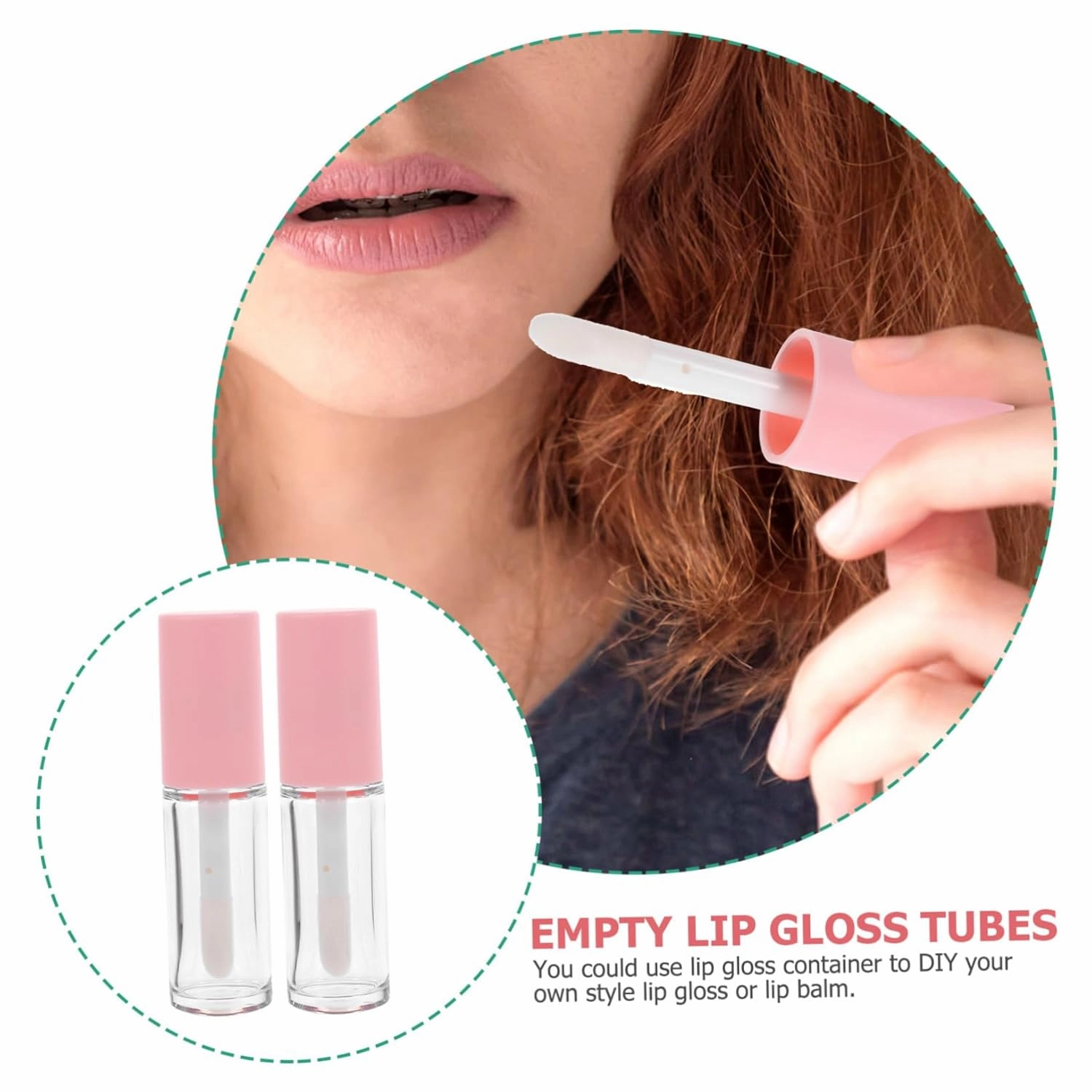 Hemoton Safe Material 15pcs Empty Lip Gloss Containers Wands Refillable Lip Gloss Tubes