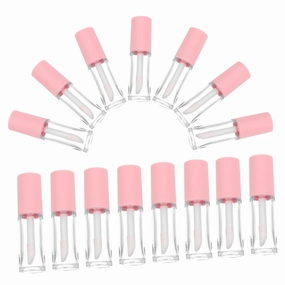 Hemoton Safe Material 15pcs Empty Lip Gloss Containers Wands Refillable Lip Gloss Tubes