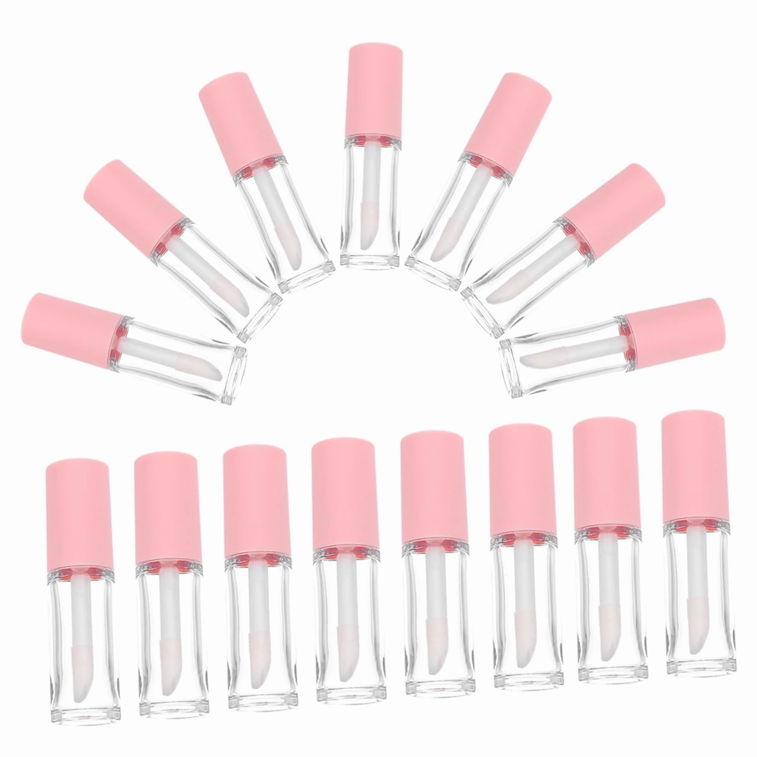 Hemoton Safe Material 15pcs Empty Lip Gloss Containers Wands Refillable Lip Gloss Tubes