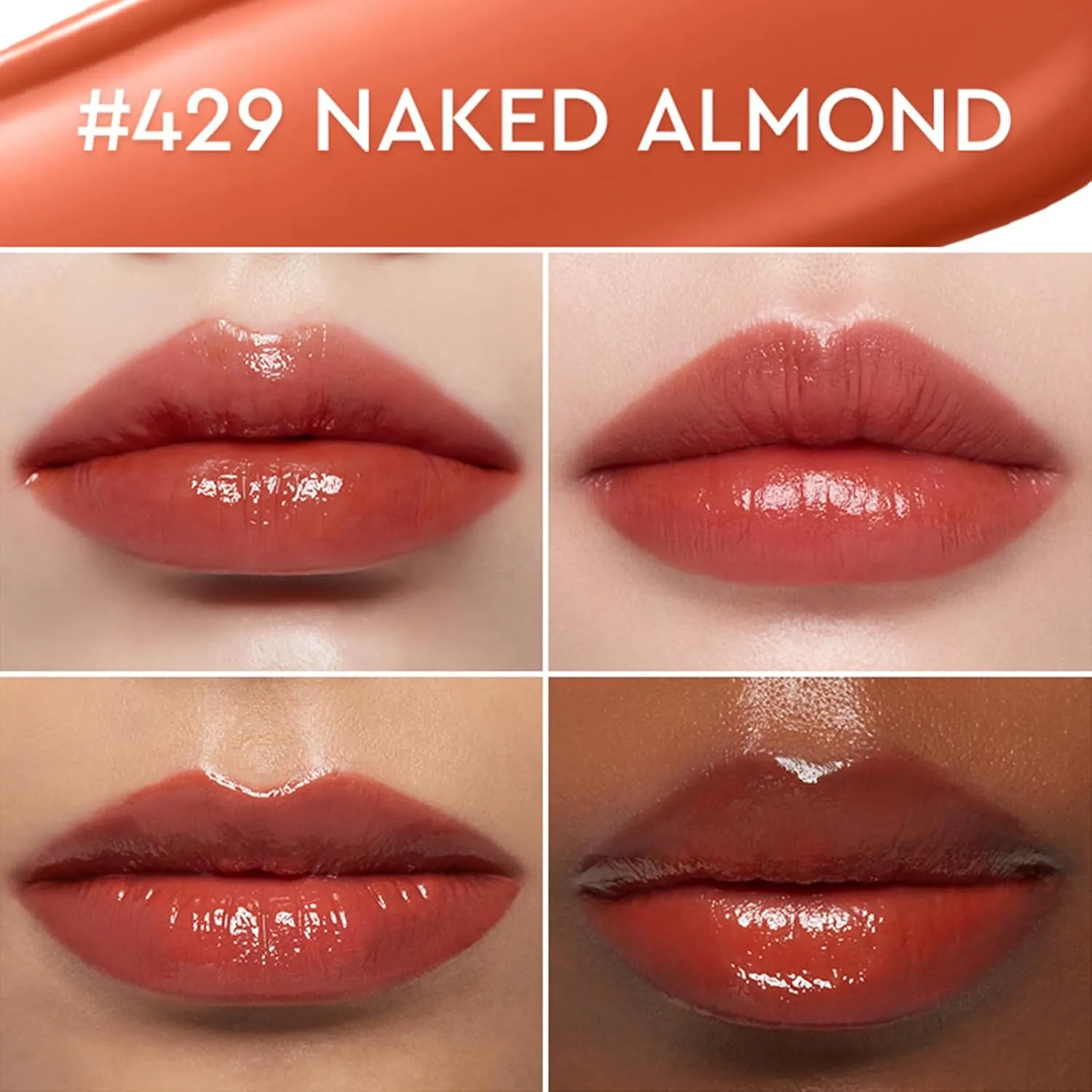 HERA Sensual Nude Balm Moisturizing Lipstick #429 NAKED ALMOND | Glossy Lip Serum including Ceramide, Hydrating & Nourishing, Sheer Color & Smooth Finish, Korean Makeup, 0.12 oz. (3.5g)