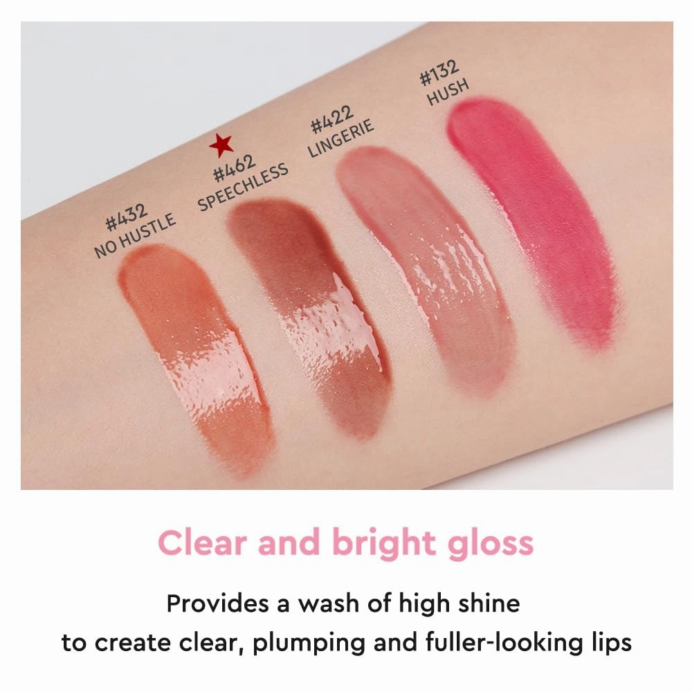 HERA Sensual Nude Lip Gloss #432 NO HUSTLE | Volumizing Sheer & Glossy Finish, Non-sticky, Moisturizing and Hydrating, Korean Makeup, 0.17 oz. (5g)