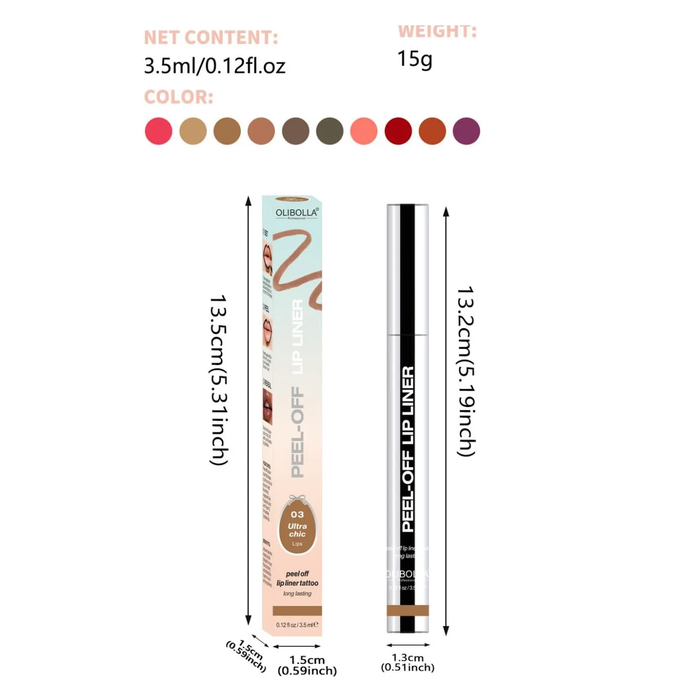 HESBITEUL 4-Color Longwear Lip Stain: Non-Sticky Formula - Transfer Proof Makeup for Women's Casual Formal Occasions