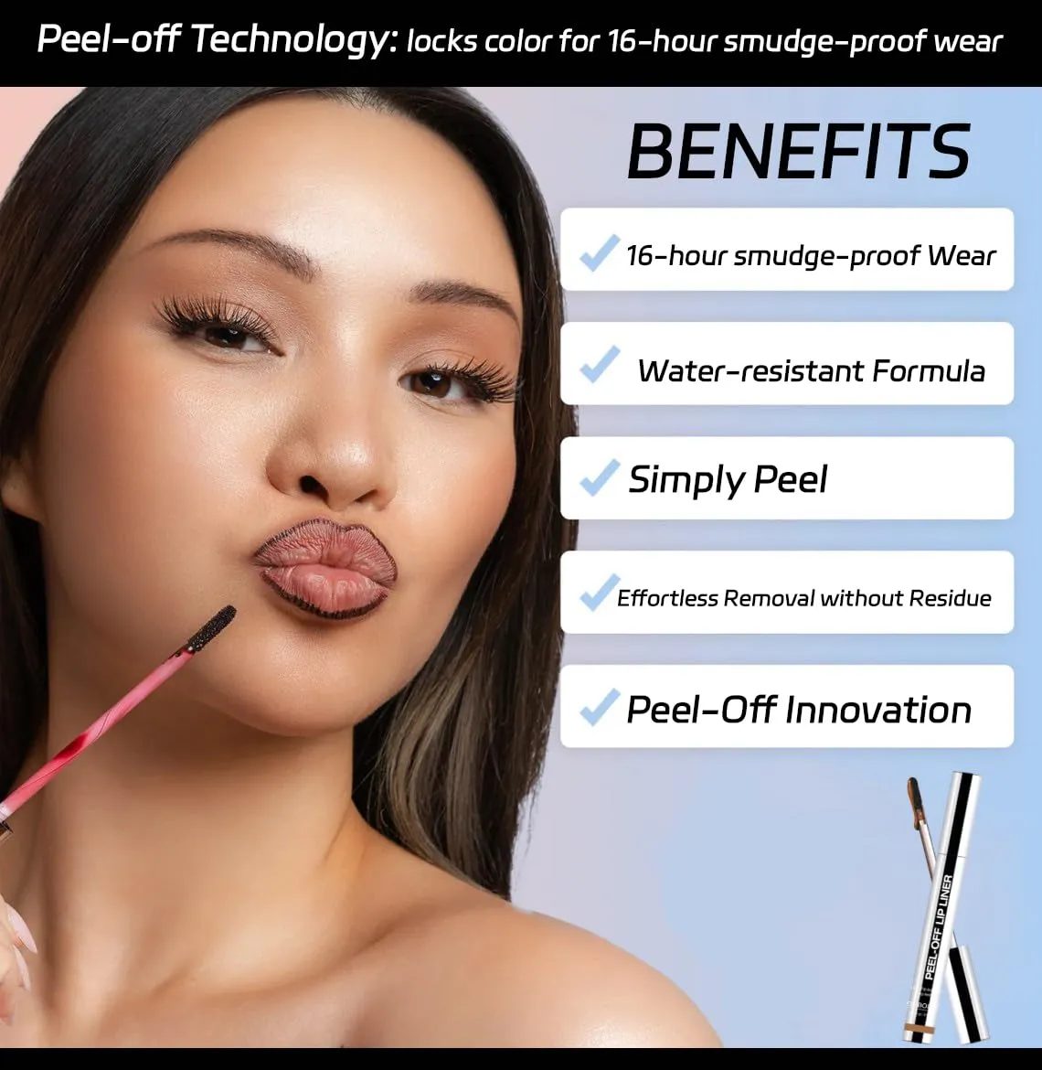 HESBITEUL 4-Color Longwear Lip Stain: Non-Sticky Formula - Transfer Proof Makeup for Women's Casual Formal Occasions