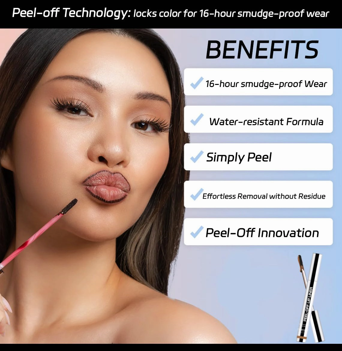 HESBITEUL 4-Piece Long Lasting Lip Stain: 4 Curated Colors with Botanical Extracts - Cruelty-Free Makeup for Trendy Women's Outfits
