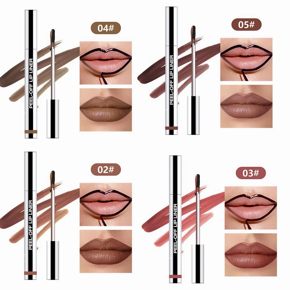 HESBITEUL 4-Piece Long Lasting Lip Stain: 4 Curated Colors with Botanical Extracts - Cruelty-Free Makeup for Trendy Women's Outfits