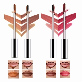 HESBITEUL Peel Off Lip Color 4pc: Non-Drying Liquid Lipstick with Shea Butter - 4 Universal Shades for Women's Wardrobe Coordination