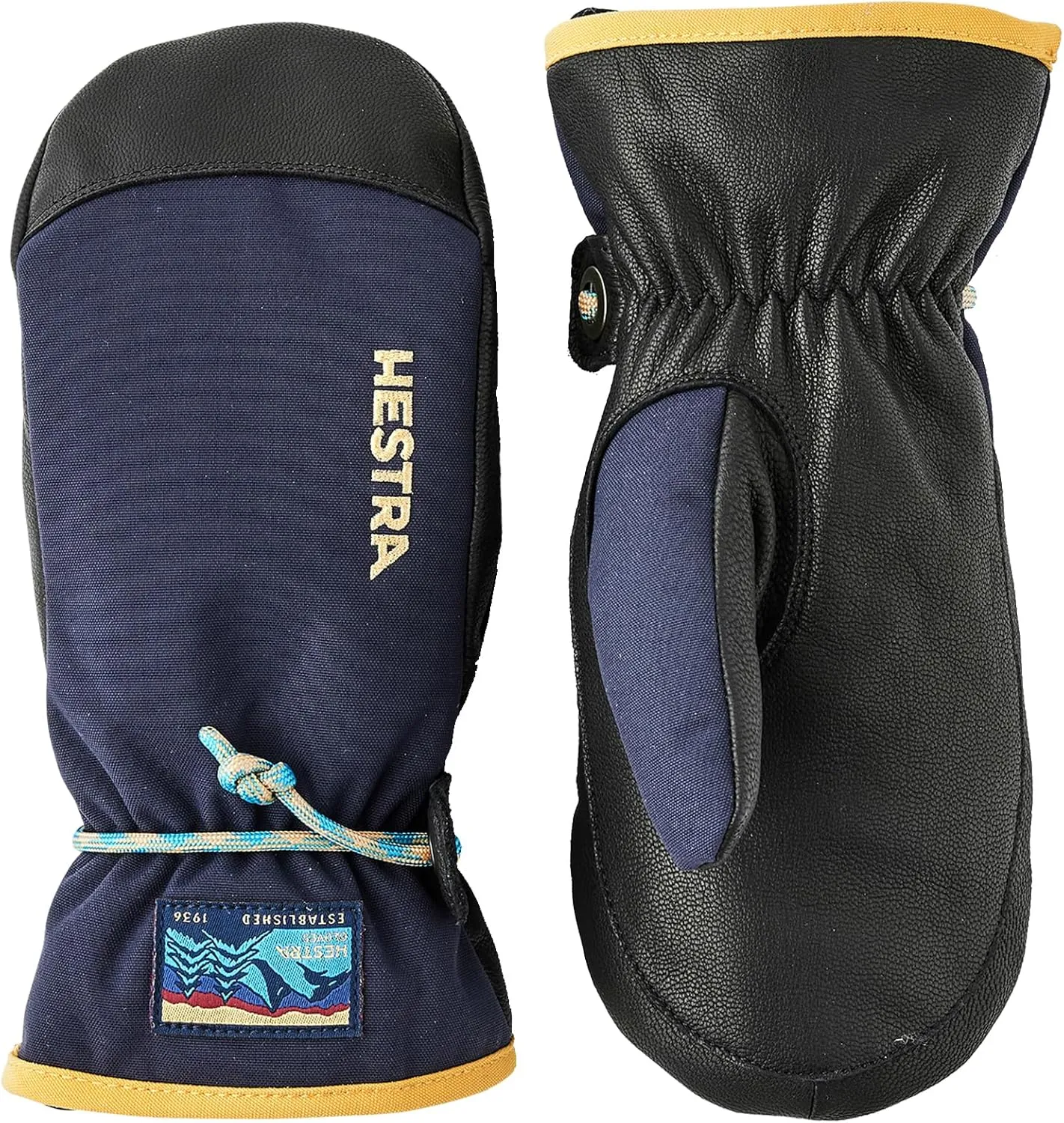 Hestra Unisex Wakayama Jr Mitt, (Youth 3-7yrs) Insulated, Waterproof Alpine Ski & Snowboarding Mittens, Boys & Girls