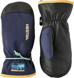 Hestra Unisex Wakayama Jr Mitt, (Youth 3-7yrs) Insulated, Waterproof Alpine Ski & Snowboarding Mittens, Boys & Girls