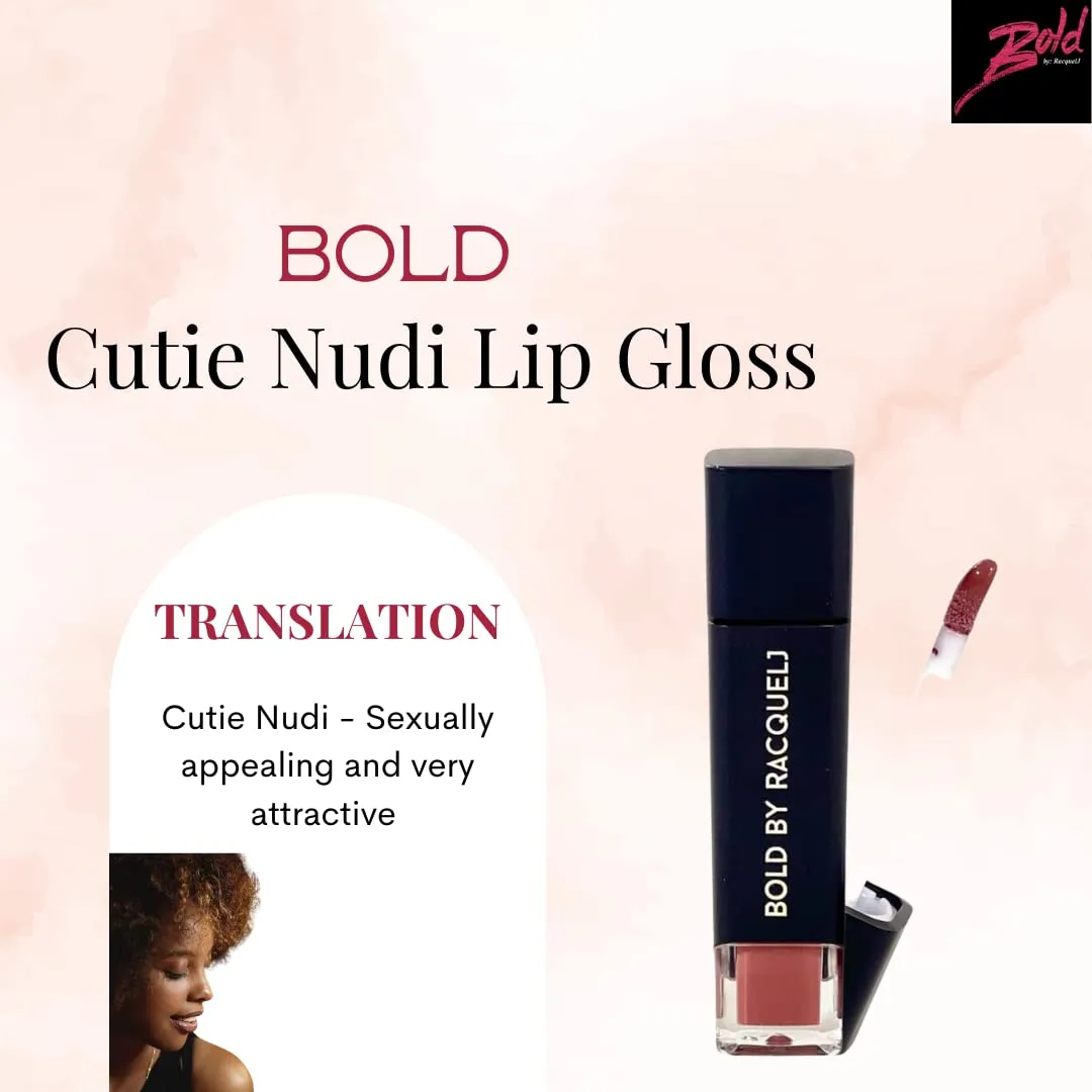 Highly Pigmented Lip Gloss | Ultra Hi Beam Gloss Effect, Hydrating, Non-Sticky, Long Lasting, High Glossy, Cruelty Free - Bad Like Yaaz Collection (Cutie Nudi)