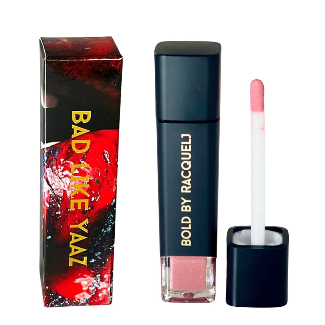 Highly Pigmented Soft Pink Lip Gloss | Ultra Hi Beam Gloss Effect, Hydrating, Non-Sticky, Long Lasting, Shimmery Finish, Cruelty Free - Bad Like Yaaz Collection (Silky Becca)