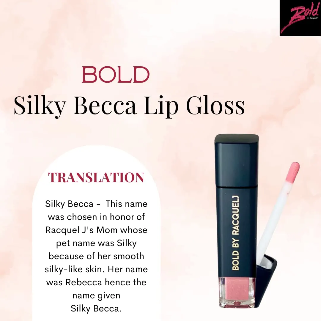 Highly Pigmented Soft Pink Lip Gloss | Ultra Hi Beam Gloss Effect, Hydrating, Non-Sticky, Long Lasting, Shimmery Finish, Cruelty Free - Bad Like Yaaz Collection (Silky Becca)