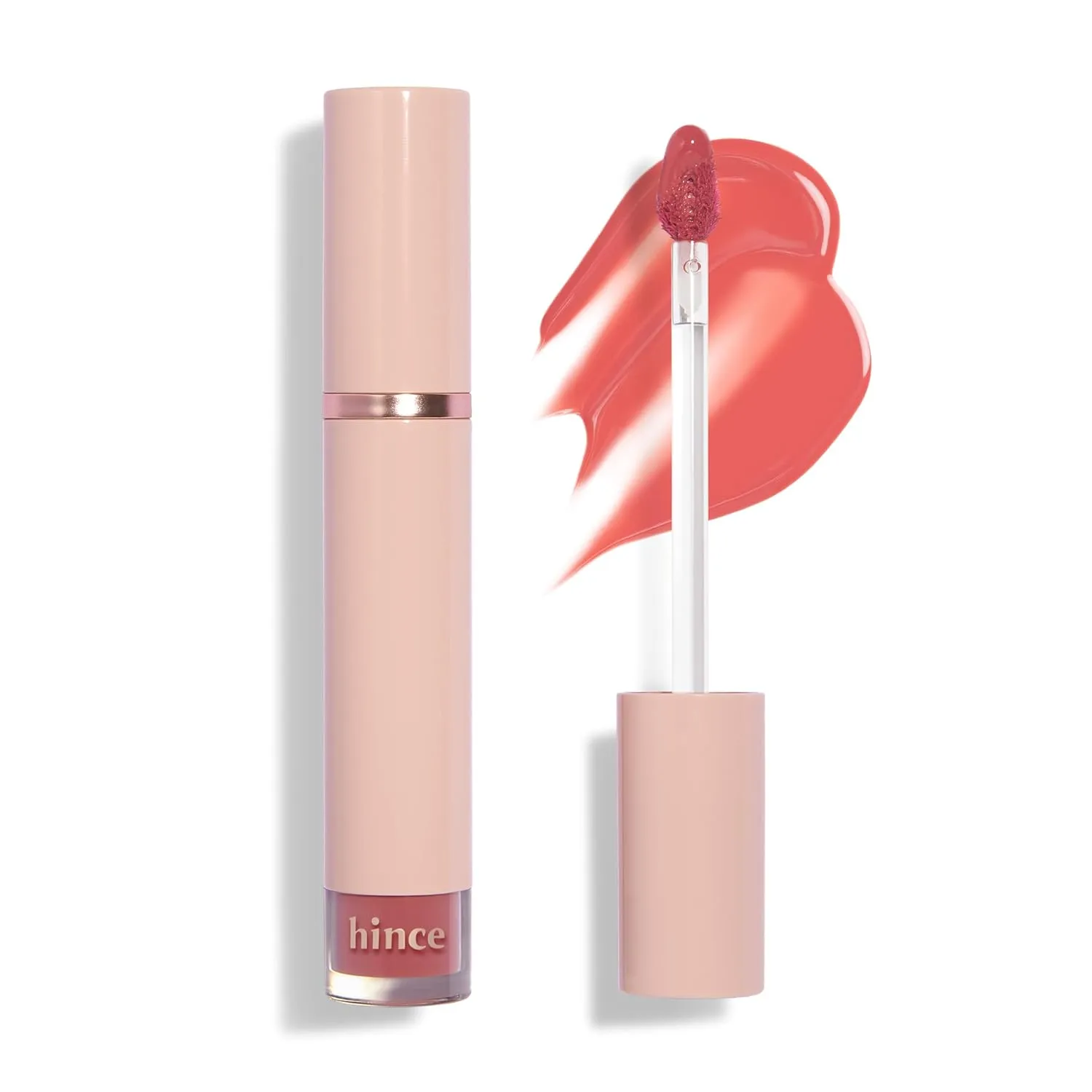 HINCE Mood Enhancer Water Liquid Glow - Non-Sticky & Waterproof Lip Stain for Women - Long Wearing Lip Gloss for Natural and Glass Glow - Moisturizing Liquid Makeup, 0.16 fl.oz. (BLUSHED)