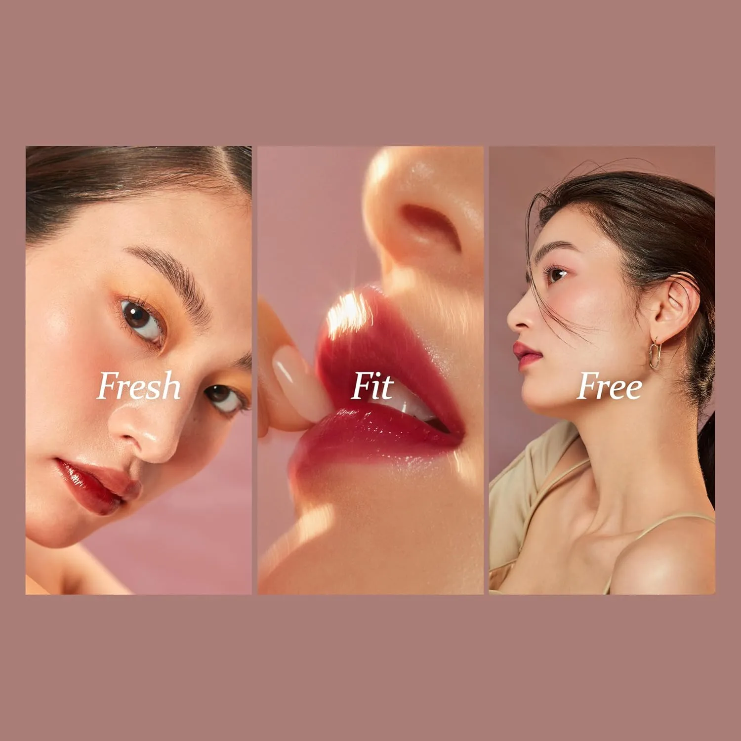 HINCE Mood Enhancer Water Liquid Glow - Non-Sticky & Waterproof Lip Stain for Women - Long Wearing Lip Gloss for Natural and Glass Glow - Moisturizing Liquid Makeup, 0.16 fl.oz. (CHERISHED)