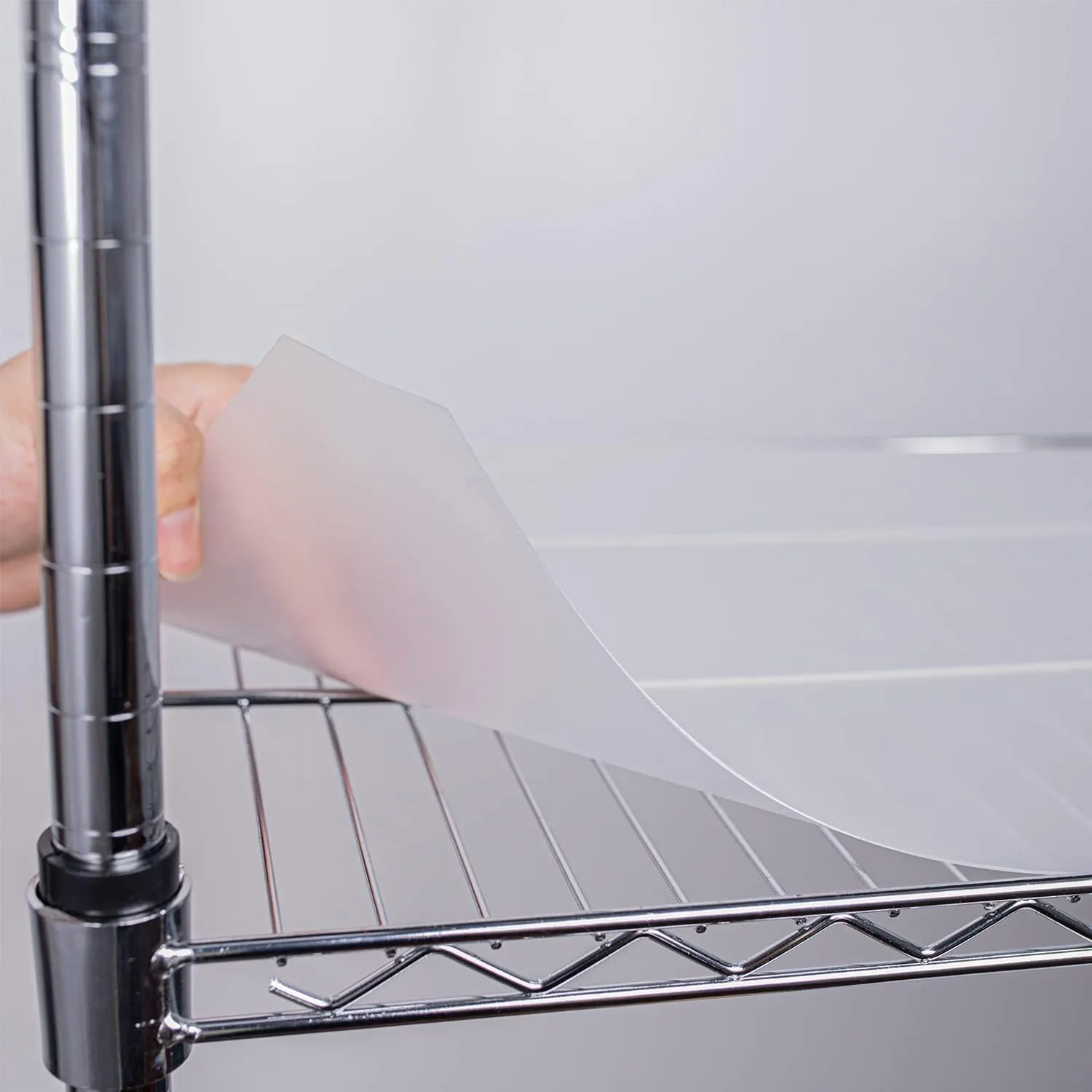 HooTown 5 Sheets Wire Shelf Liners Fit Wire Shelving Size 36 Inch x 14 Inch, Clear Frosted Hard Plastic Protector Mats for Metal Stainless Steel Garage, Cabinets, Kitchen Shelves, Shoe Rack