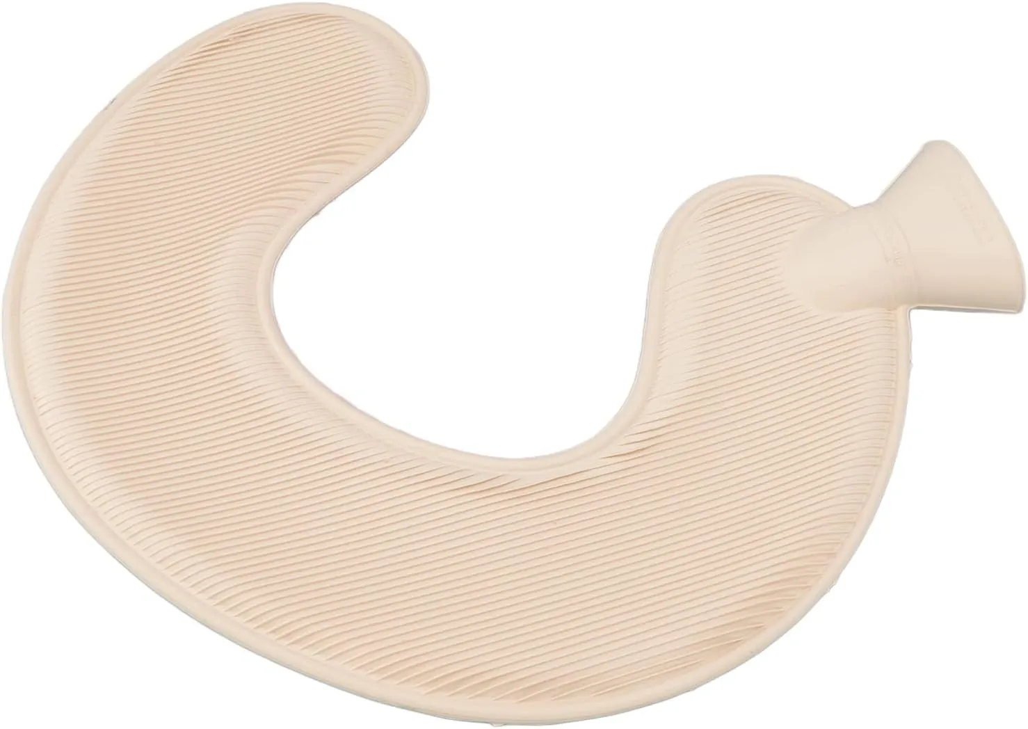 Hot Water Bottle Warm Neck Soft Rubber Bag, U Shaped, Detachable Cloth Cover, for Men and Women (Flesh Red)