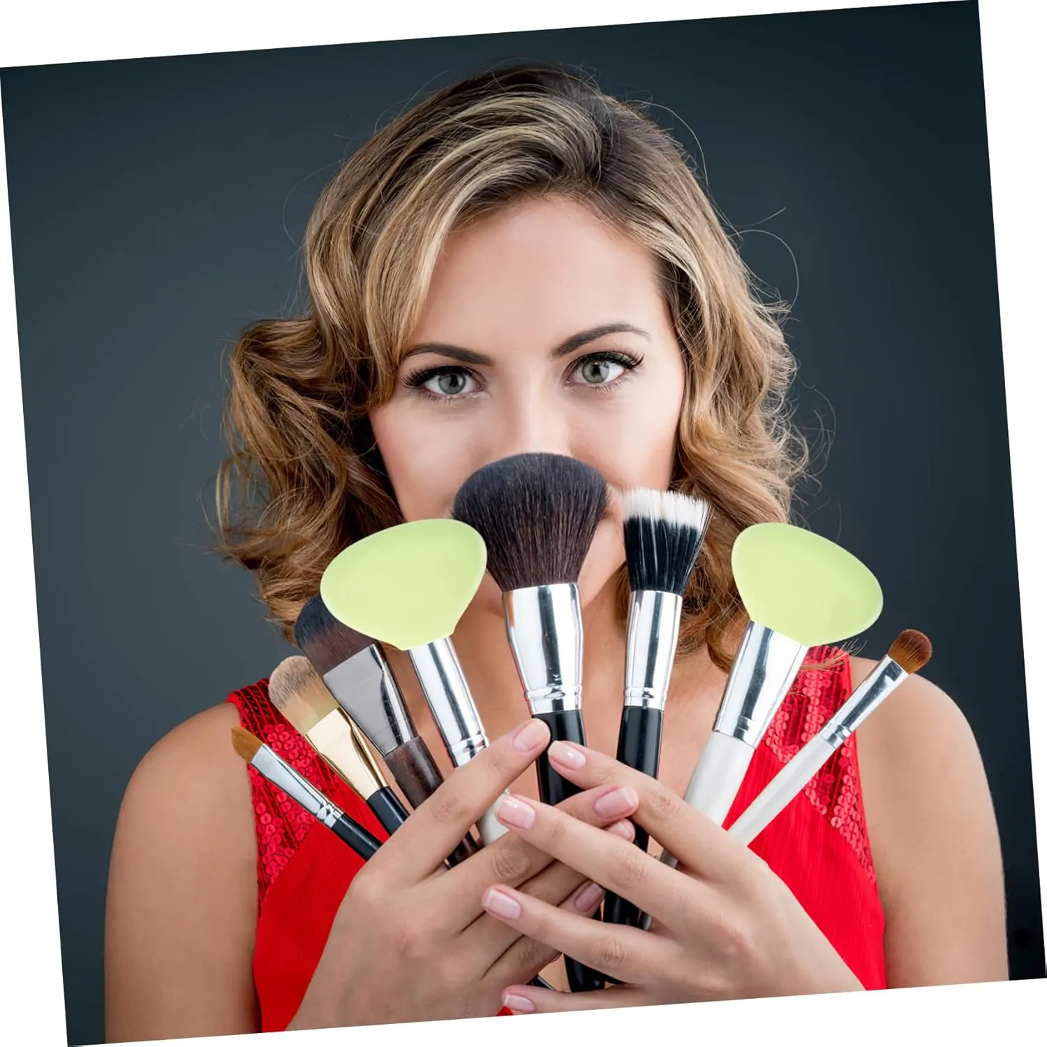 Housoutil 4pcs Makeup Brush Holder Cover Mask Retractable Makeup Cleaner Makeup Organizer Makeup Holder Portable Lip Concealer Wands Blush Brush Silicone Makeup Brush Cover Yellow
